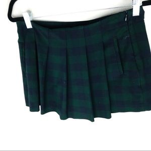 Green Plaid skorts XS